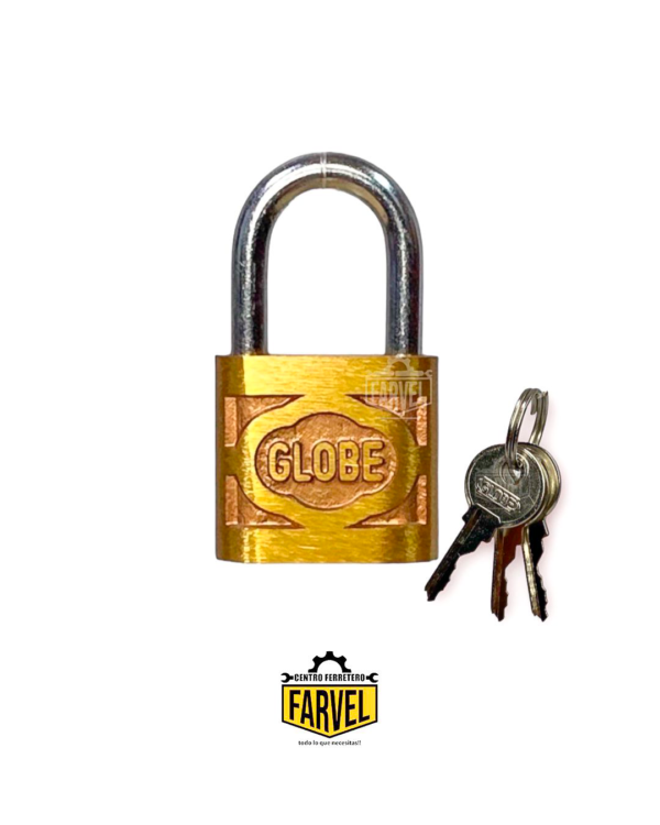 CANDADO GLOBE DORADO