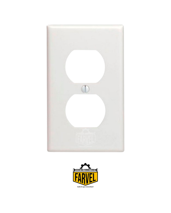 PLACA DOBLE OVAL PVC  BLANCA